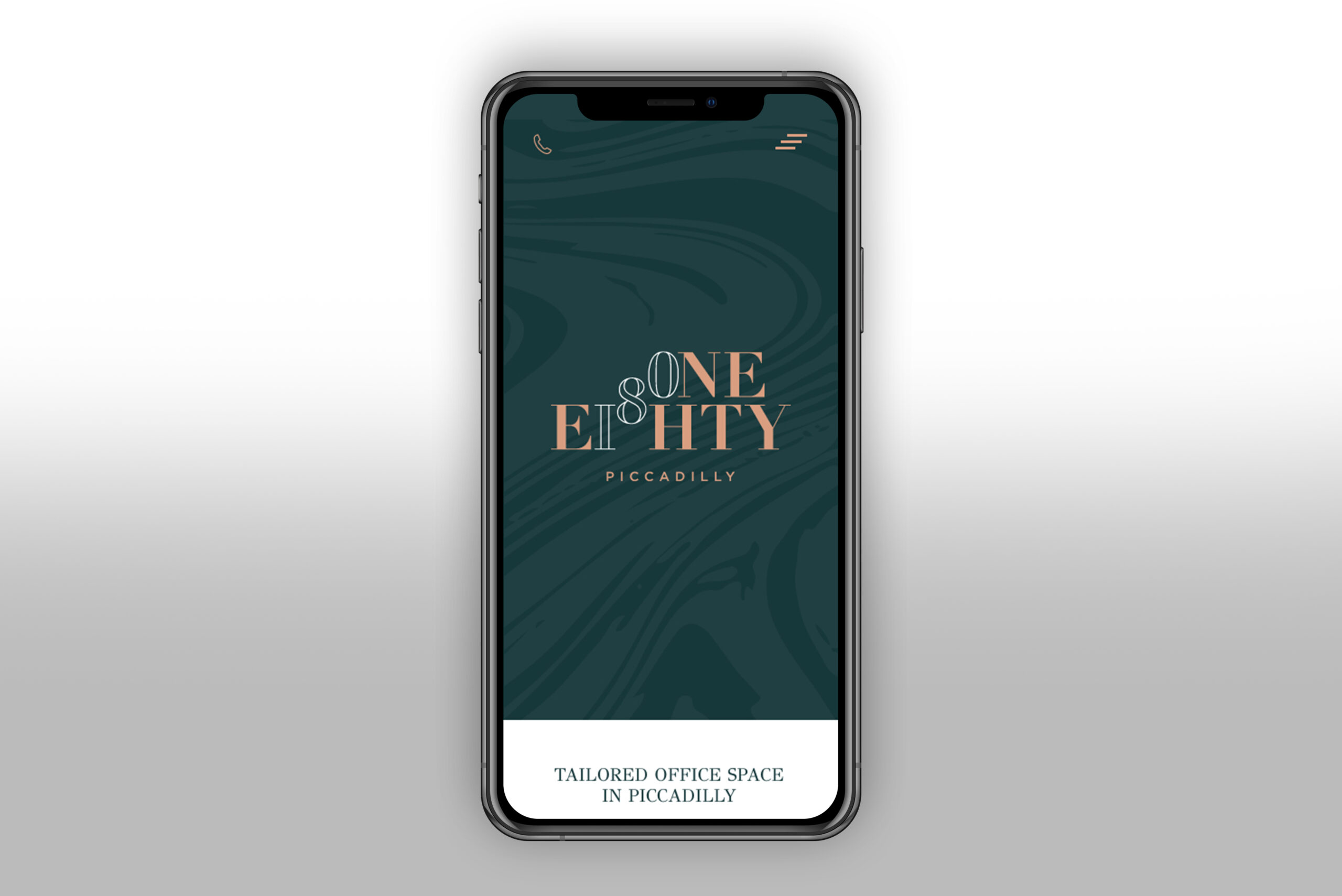 180 homepage on mobile