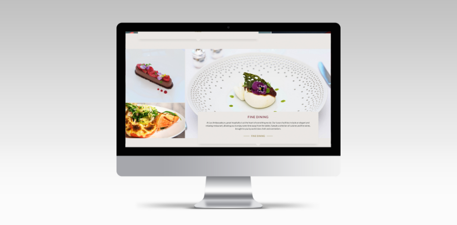 Les Ambassadeurs website page on phone