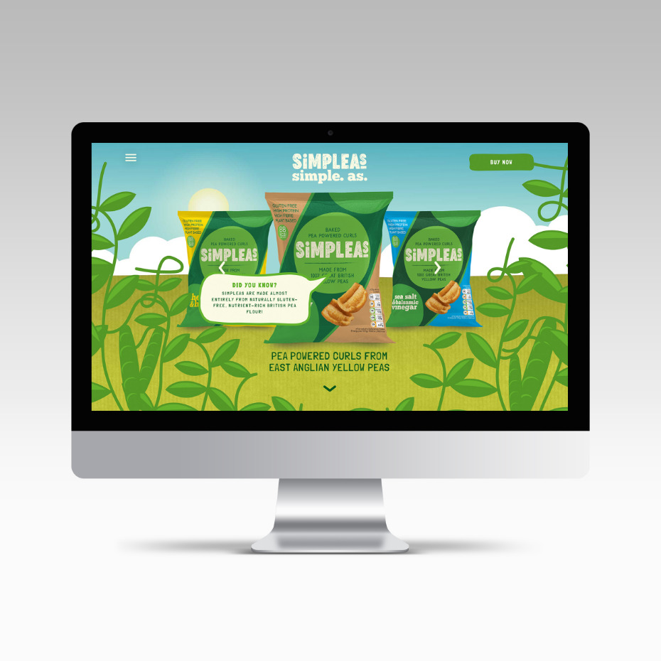 Simpleas homepage on iMac